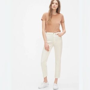 GAP Ecru Cheeky Straight Jeans Denim Sz 10 / 30 NWT